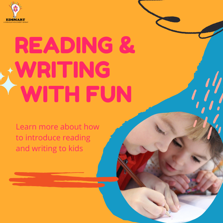 Kids reading and writing with fun